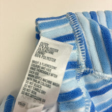 Load image into Gallery viewer, Girls Anko, striped terry zip long sleeve swim one-piece, EUC, size 12,  