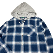 Load image into Gallery viewer, Boys Anko, check flannel cotton blend hooded top, EUC, size 14,  