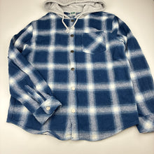 Load image into Gallery viewer, Boys Anko, check flannel cotton blend hooded top, EUC, size 14,  