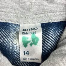 Load image into Gallery viewer, Boys Anko, check flannel cotton blend hooded top, EUC, size 14,  