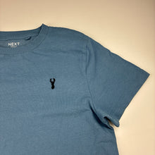 Load image into Gallery viewer, Unisex Next, blue cotton t-shirt, embroidered stag, GUC, size 13,  