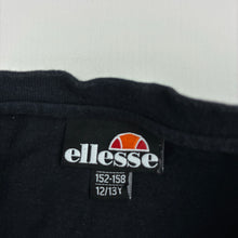 Load image into Gallery viewer, Unisex Ellesse, black cotton t-shirt, GUC, size 12-13,  
