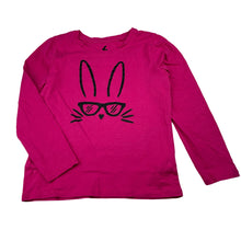 Load image into Gallery viewer, Girls Brilliant Basics, pink cotton long sleeve t-shirt, rabbit, GUC, size 6,  