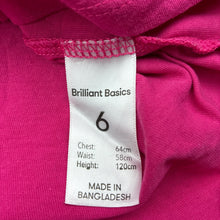 Load image into Gallery viewer, Girls Brilliant Basics, pink cotton long sleeve t-shirt, rabbit, GUC, size 6,  