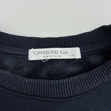 Load image into Gallery viewer, Unisex TOPFEELING Kids, navy fleece lined astronaut sweater, wash fade, FUC, size 10,  