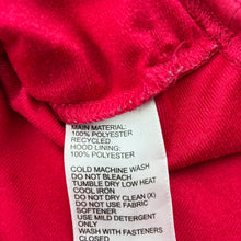 Load image into Gallery viewer, Girls Adidas, red fleece lined hooded long sleeve track top / sweater, GUC, size 2,  