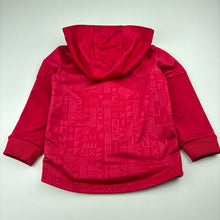 Load image into Gallery viewer, Girls Adidas, red fleece lined hooded long sleeve track top / sweater, GUC, size 2,  