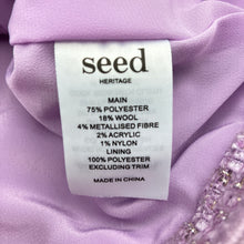 Load image into Gallery viewer, Girls Seed, purple metallic knit boucle jacket, GUC, size 5,  