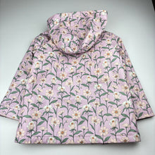 Load image into Gallery viewer, Girls Target, floral hooded waterproof jacket, mark lower front, FUC, size 5,  