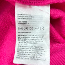 Load image into Gallery viewer, Girls H&amp;M, pink cotton blend zip fleece lined hoodie, EUC, size 9-10,  