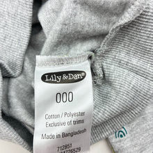 Load image into Gallery viewer, Unisex Lily &amp; Dan, grey cotton blend fleece lined sweater, dinosaur, EUC, size 000,  