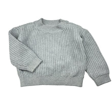 Load image into Gallery viewer, Unisex Dymples, grey cotton ribbed knit sweater, GUC, size 2,  
