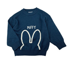 Load image into Gallery viewer, Unisex Miffy, blue knit sweater, rabbit, EUC, size 1,  