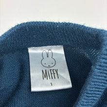 Load image into Gallery viewer, Unisex Miffy, blue knit sweater, rabbit, EUC, size 1,  