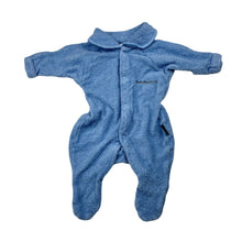 Load image into Gallery viewer, Unisex Bonds, blue cotton blend terry wondersuit, embroidered, EUC, size 00000,  