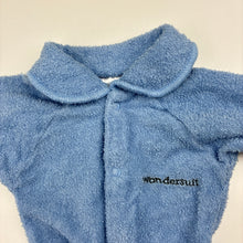 Load image into Gallery viewer, Unisex Bonds, blue cotton blend terry wondersuit, embroidered, EUC, size 00000,  