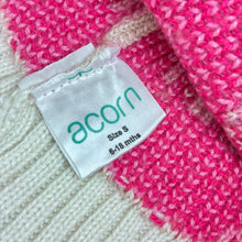 Load image into Gallery viewer, Girls Acorn, wool knit beanie hat, rainbows, NEW, size 0-1,  
