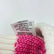 Load image into Gallery viewer, Girls Acorn, wool knit beanie hat, rainbows, NEW, size 0-1,  