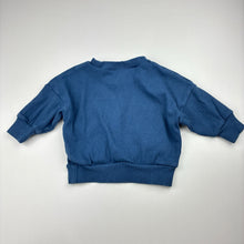 Load image into Gallery viewer, Unisex Bonds, blue stretch cotton ribbed knit long sleeve t-shirt, EUC, size 000,  
