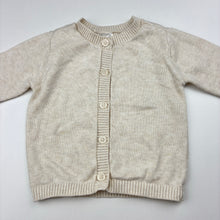 Load image into Gallery viewer, Unisex Anko, cream cotton knit cardigan, EUC, size 000,  