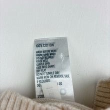 Load image into Gallery viewer, Unisex Anko, cream cotton knit cardigan, EUC, size 000,  