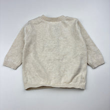 Load image into Gallery viewer, Unisex Anko, cream cotton knit cardigan, EUC, size 000,  