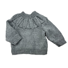 Load image into Gallery viewer, Girls handmade, knit textured sweater, EUC, size 000,  