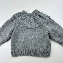 Load image into Gallery viewer, Girls handmade, knit textured sweater, EUC, size 000,  