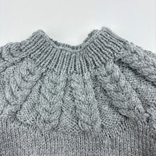 Load image into Gallery viewer, Girls handmade, knit textured sweater, EUC, size 000,  