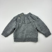 Load image into Gallery viewer, Girls handmade, knit textured sweater, EUC, size 000,  