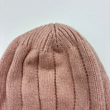 Load image into Gallery viewer, Girls SHEIN, pink ribbed knit beanie hat, EUC, size 0,  