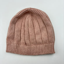 Load image into Gallery viewer, Girls SHEIN, pink ribbed knit beanie hat, EUC, size 0,  
