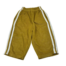 Load image into Gallery viewer, Unisex ZIGGY ZAZA, mustard cotton terry pants, elasticated, GUC, size 1-2,  