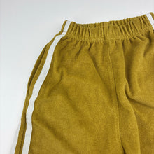 Load image into Gallery viewer, Unisex ZIGGY ZAZA, mustard cotton terry pants, elasticated, GUC, size 1-2,  