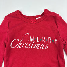 Load image into Gallery viewer, Girls JINGLES &amp; JOY, red cotton long sleeve pyjama top, Christmas, EUC, size 3,  