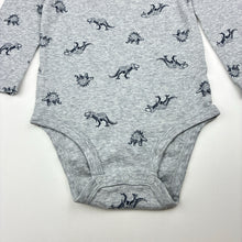 Load image into Gallery viewer, Unisex Carter's, grey bodysuit, dinosaur, EUC, size 2,  
