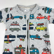Load image into Gallery viewer, Boys Bonds, cotton blend zip romper Wondersuit, car, GUC, size 000,  