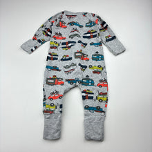 Load image into Gallery viewer, Boys Bonds, cotton blend zip romper Wondersuit, car, GUC, size 000,  
