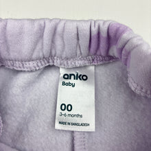 Load image into Gallery viewer, Girls Anko, cotton blend fleece lined pants, elasticated, floral, EUC, size 00,  