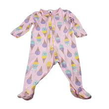 Load image into Gallery viewer, Girls Dymples, organic cotton zip coverall, rabbit, GUC, size 00,  