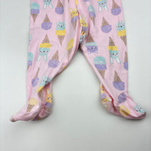 Load image into Gallery viewer, Girls Dymples, organic cotton zip coverall, rabbit, GUC, size 00,  