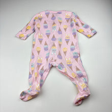 Load image into Gallery viewer, Girls Dymples, organic cotton zip coverall, rabbit, GUC, size 00,  