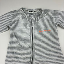Load image into Gallery viewer, Unisex Bonds, striped cotton blend zip romper Wondersuit, EUC, size 000,  