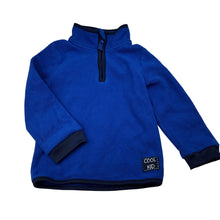 Load image into Gallery viewer, Unisex George, blue zip fleece sweater, EUC, size 2-3,  