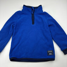 Load image into Gallery viewer, Unisex George, blue zip fleece sweater, EUC, size 2-3,  
