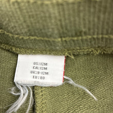 Load image into Gallery viewer, Unisex green, cotton blend pants, elasticated, EUC, size 0,  