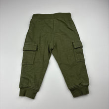 Load image into Gallery viewer, Unisex green, cotton blend pants, elasticated, EUC, size 0,  