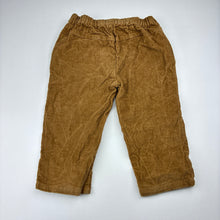 Load image into Gallery viewer, Unisex DAVID JONES, brown corduroy cotton pants, elasticated, EUC, size 1,  