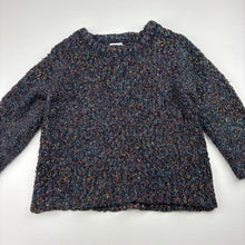 Load image into Gallery viewer, Girls Anko, navy ribbed metallic knit sweater, GUC, size 2,  