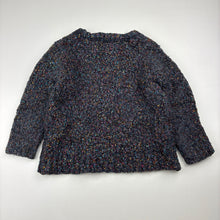Load image into Gallery viewer, Girls Anko, navy ribbed metallic knit sweater, GUC, size 2,  
